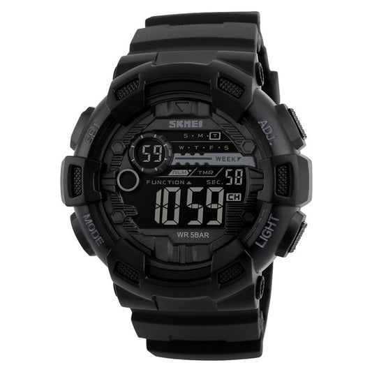 SKMEI 1243 Digital Sports Watch with Stylish Black Design