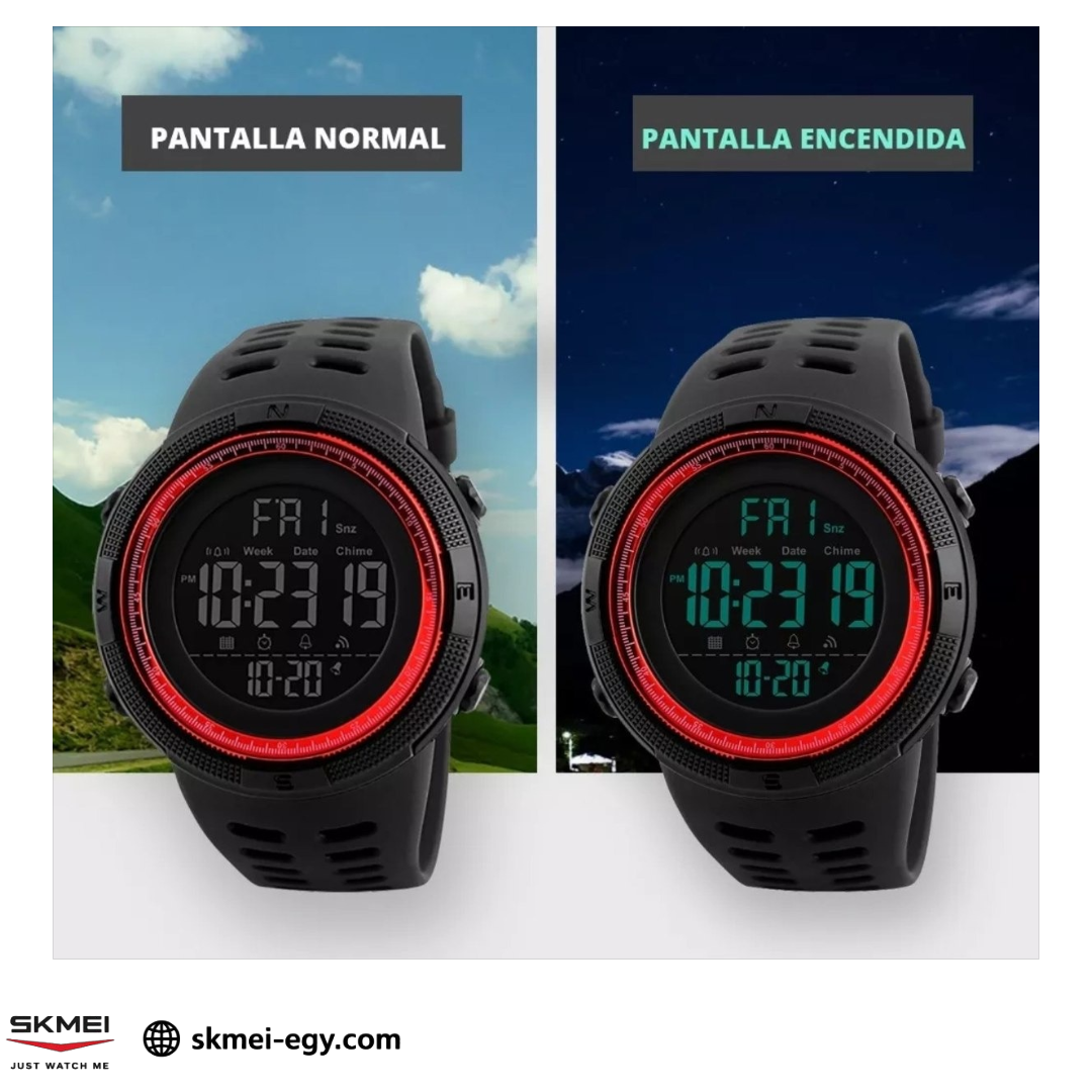 Skmei 1251 (Black.Red) ساعة رجالي ديجيتال أنيقة
