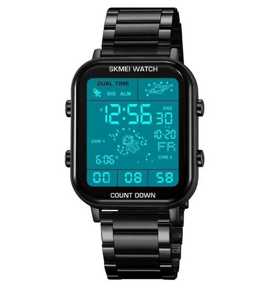 SKMEI 2301 ساعات رقمية رياضية فاخرة مقاومة للماء من الفولاذ المقاوم للصدأ مقاومة للصدمات