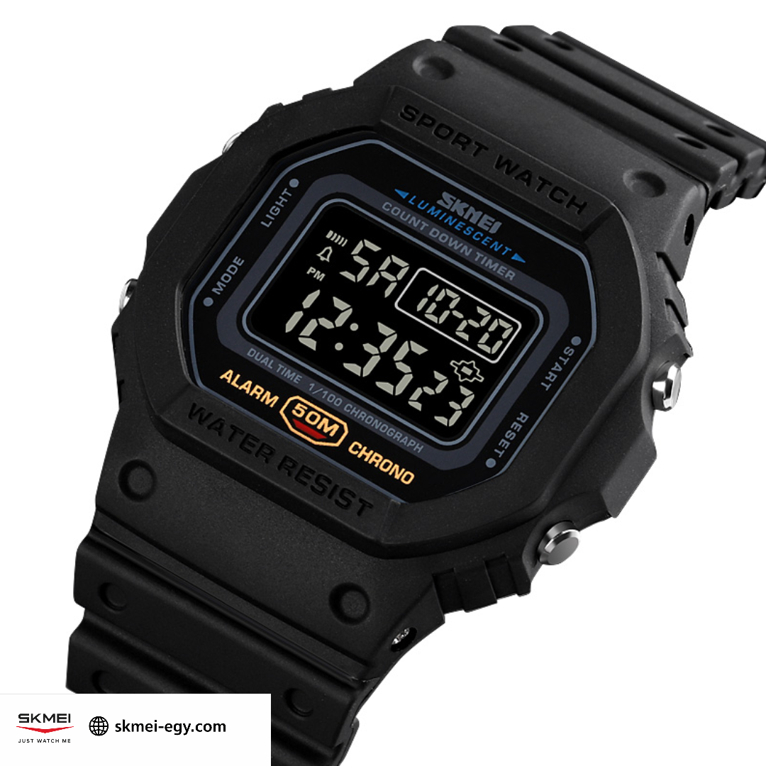Skmei 1628 Black&Black Digital Sports Watch