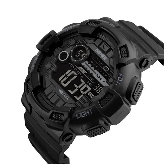 SKMEI 1243 Digital Sports Watch with Stylish Black Design