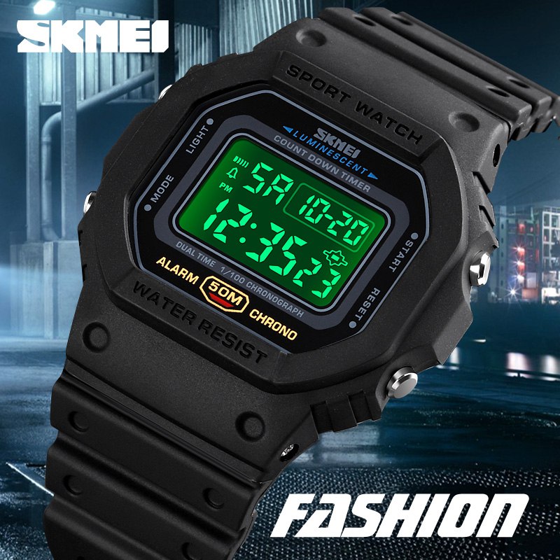 Skmei 1628 Black&Black ساعة رقمية رياضية