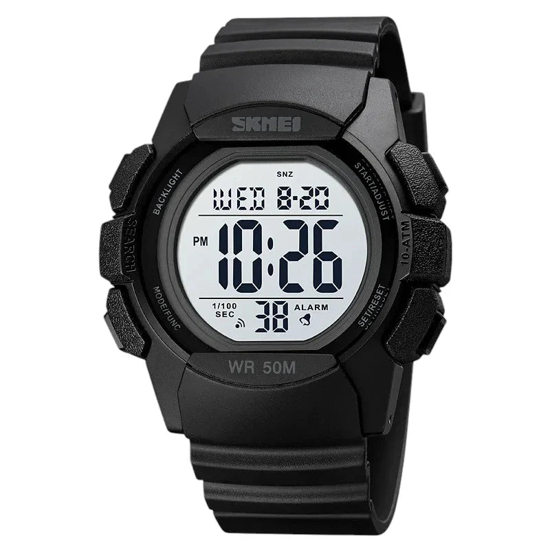 SKMEI 1771 ساعة رياضية رقمية يسوار اسود