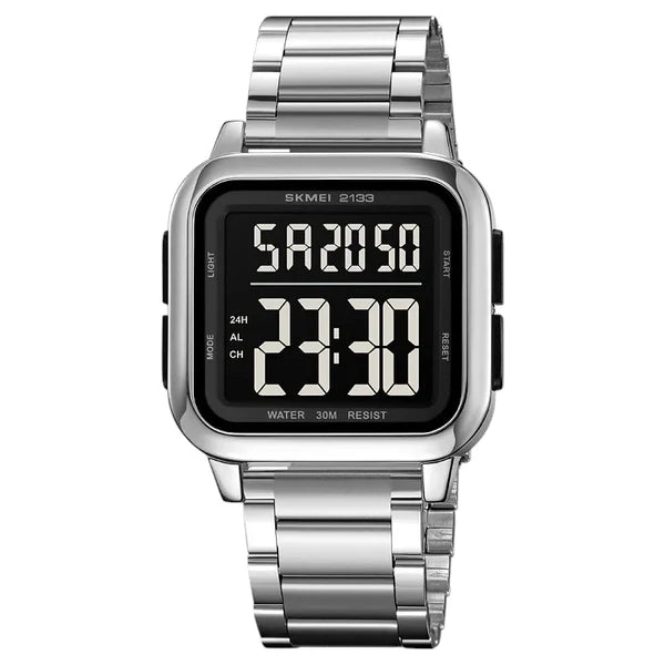 SKMEI 2133 Luxury Men's Silver Stainless Steel Waterproof Watch