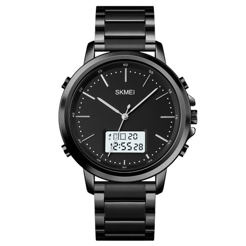 SKMEI 1652 Luxury Men's Watch, Stainless Steel, Black