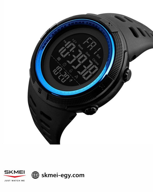 Skmei 1251 ساعة من اللون الاسود في ازرق رجالي ديجيتال أنيقة