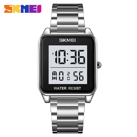 SKMEI 2154 Men's Stainless Steel Silver Multifunction Watch