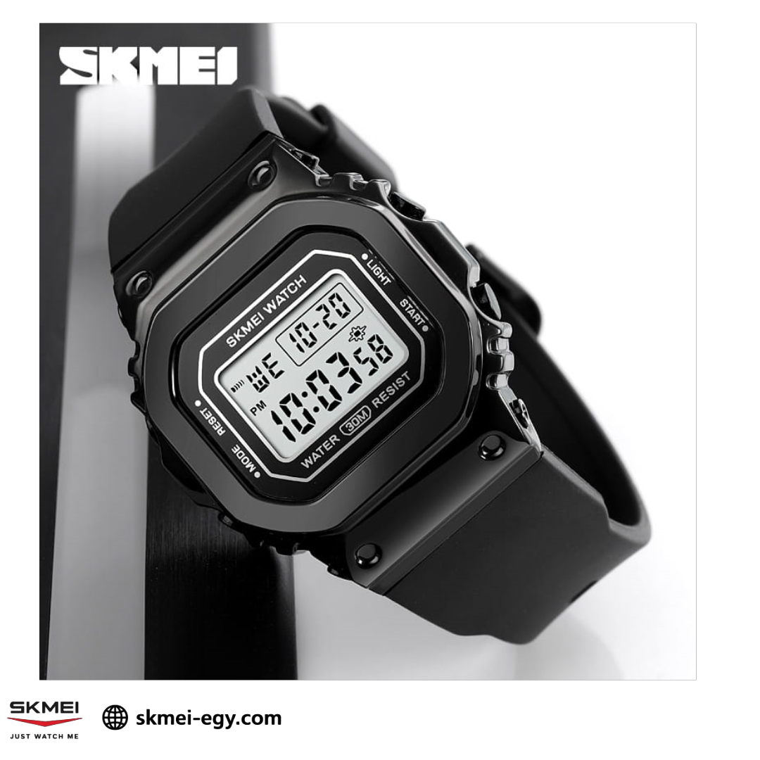ساعة سكيمي 1796 رسمية ورياضية في نفس الوقت مصممة خصيصًا للرجال والنساء (أسود)