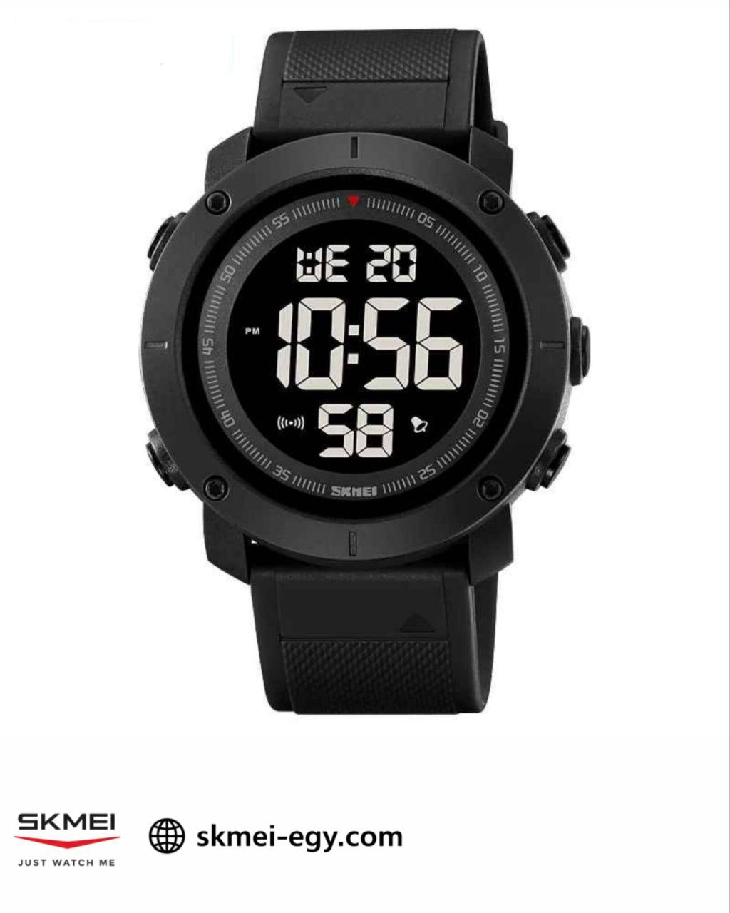 ساعة سكيمي 2122 رياضية كاجوال مقاومة للماء (أسود&أسود)
