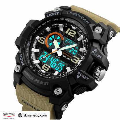 ساعة سكيمي1283  رياضية مزدوجة أرقام وعقارب