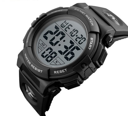 ساعة سكمي 1258 رقمية انيقة أسود&أبيض