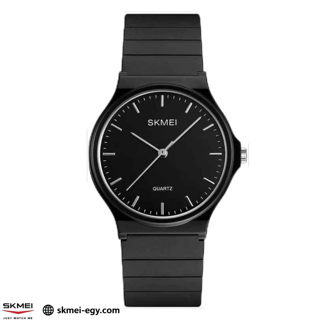ساعة سكيمي 2108 عقارب بتصميم كلاسيكي بسيط للجنسين أسود