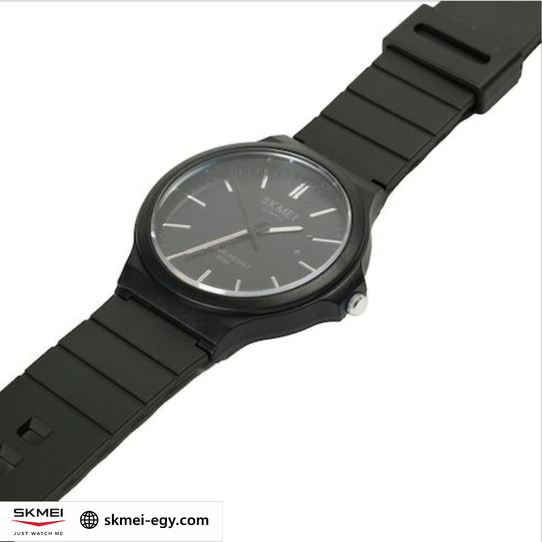 ساعة سكيمي 2108 عقارب بتصميم كلاسيكي بسيط للجنسين أسود