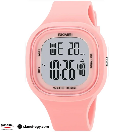 
ساعة سكيمي 2290 رقمية رياضية أنيقة للجنسين وردي &أبيض
