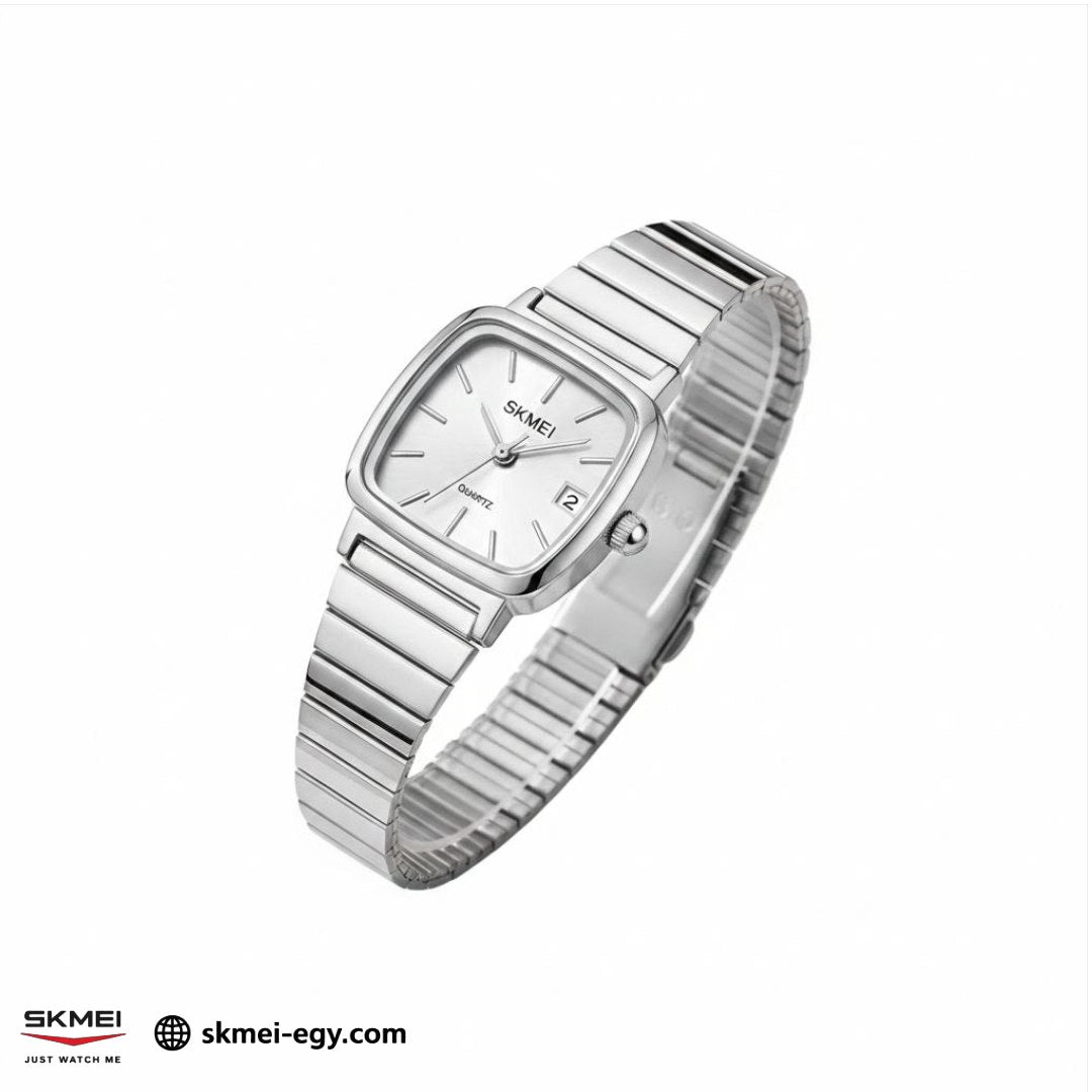 ساعة سكيمي 2492 رقمية كلاسيك ستانلس ستيل سوار فضي 