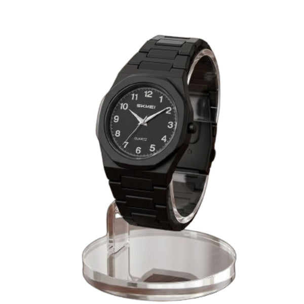 Skmei 2615 Analog Watch, English Numerals, Stylish, Waterproof (Black & White)