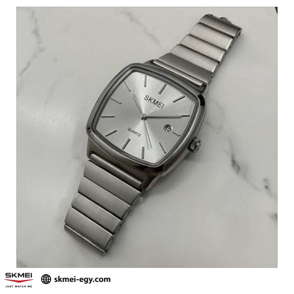 ساعة سكمي 2491 كلاسيكية فضي بعقارب للجنسين (فضي)