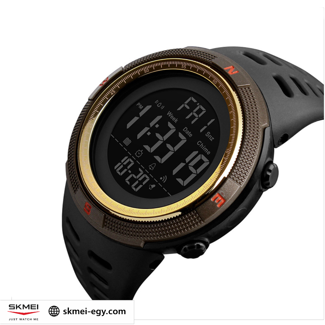 Skmei 1251 (Gold.Black) ساعة رجالي ديجيتال أنيقة