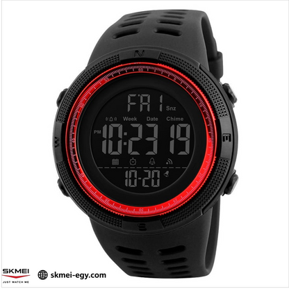 Skmei 1251 (Black.Red)  ساعة رجالي ديجيتال أنيقة