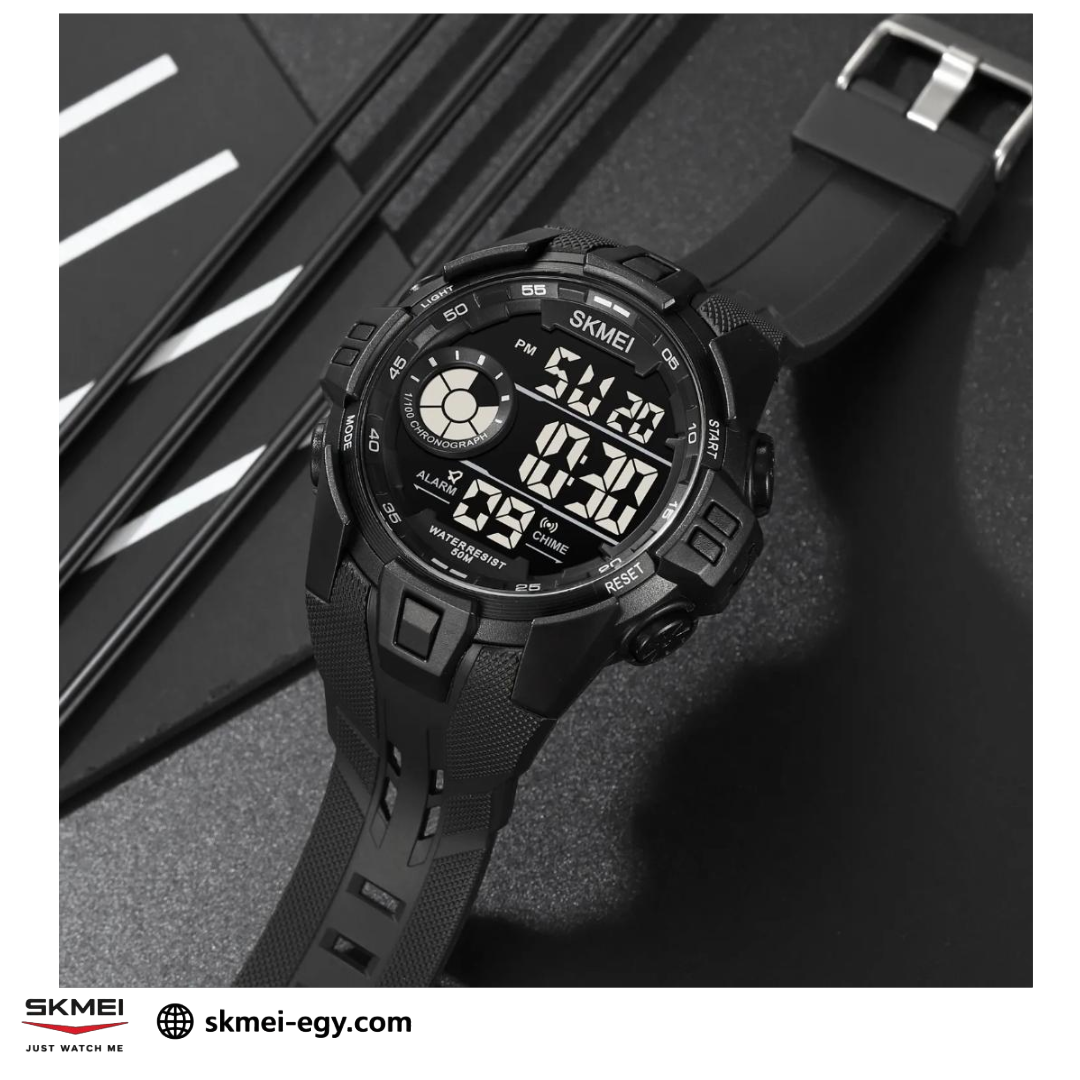 SKMEI 2123 Black ساعة رياضية متعددة الوظائف مقاومة للماء