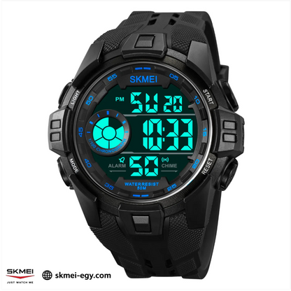 SKMEI 2123 Black&Blue ساعة رياضية متعددة الوظائف مقاومة للماء