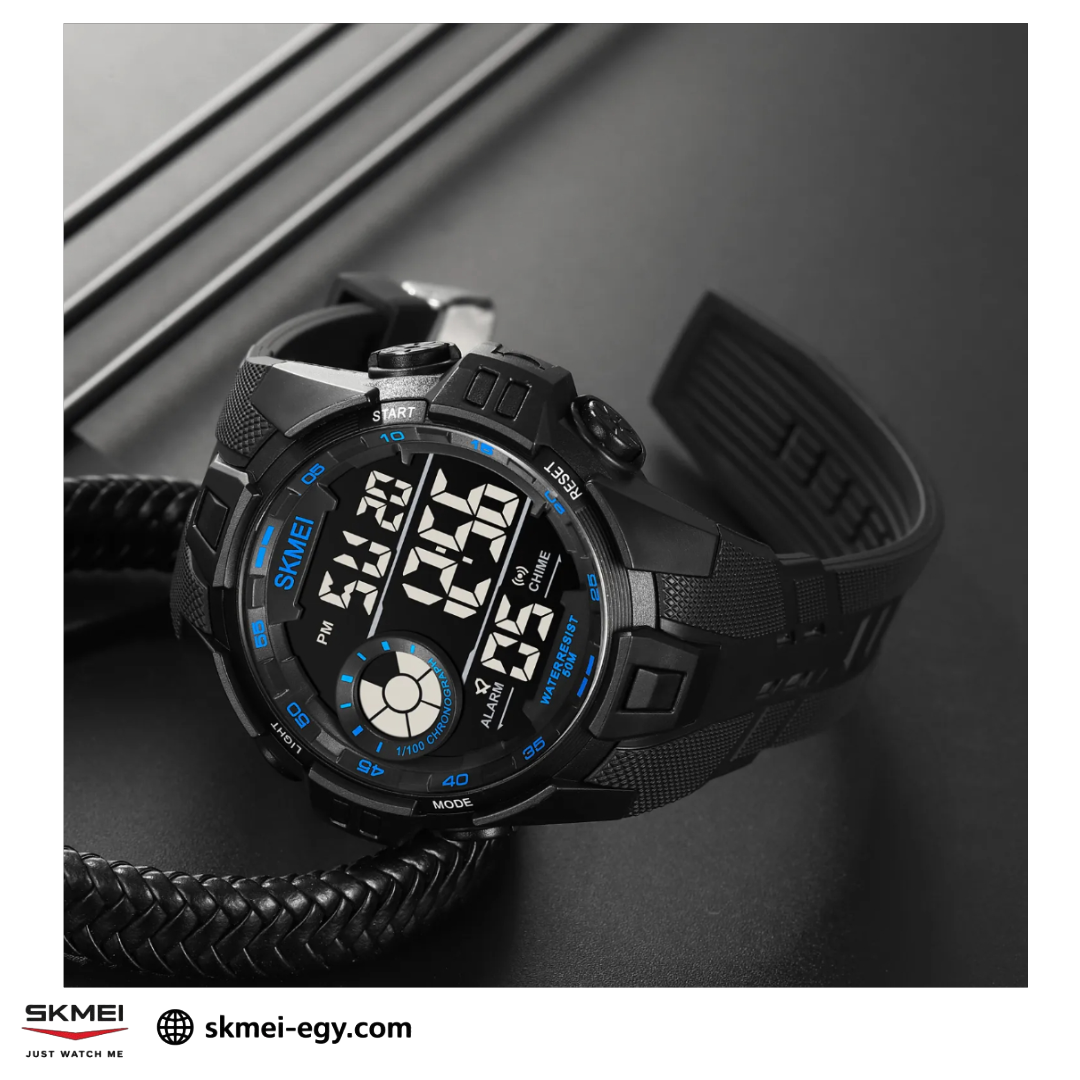 SKMEI 2123 Black&Blue ساعة رياضية متعددة الوظائف مقاومة للماء