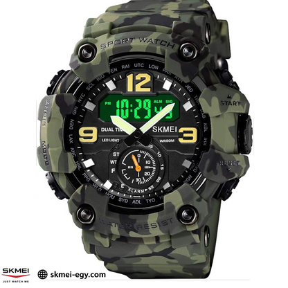 ساعة سكيمي  1637   رياضيه كاجوال مقاومة للماء(أخضر جيشي)