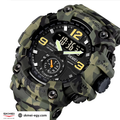 ساعة سكيمي  1637   رياضيه كاجوال مقاومة للماء(أخضر جيشي)