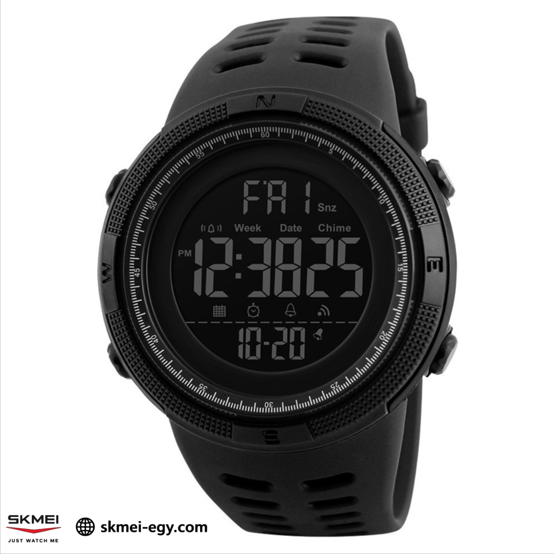 Skmei 1251 Black  ساعة رجالي ديجيتال أنيقة