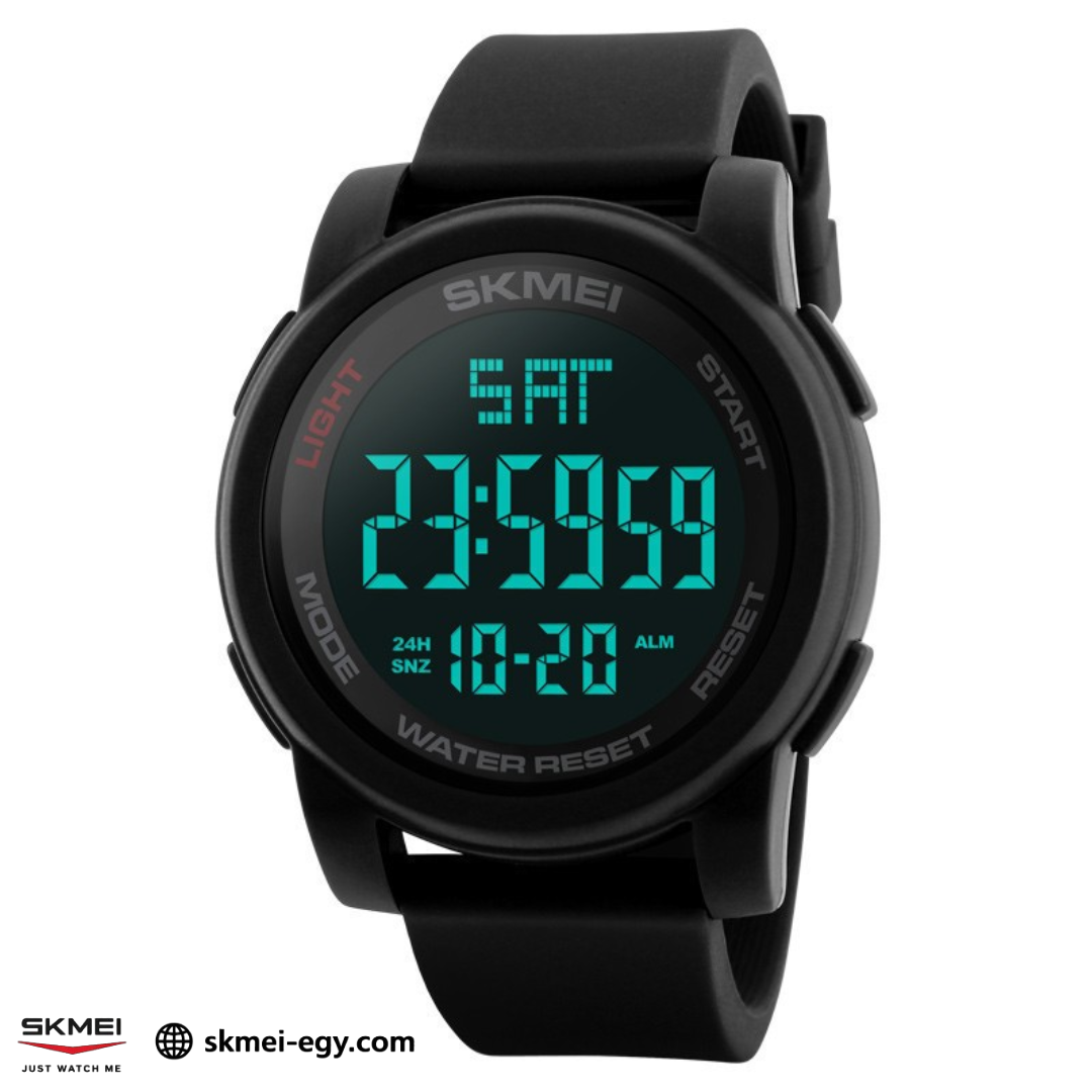 SKMEI 1257  ساعة رياضية عصرية اللون الاسود