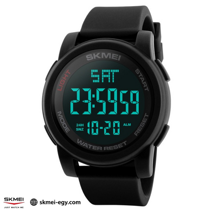 SKMEI 1257  ساعة رياضية عصرية اللون الاسود