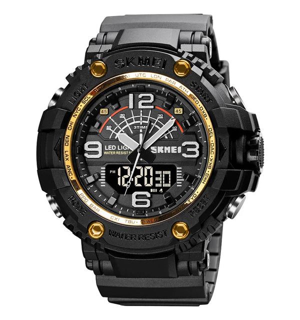 Original SKMEI 1716 Watch (Black & اصفر)