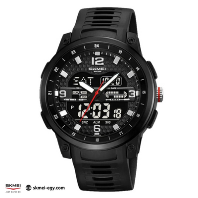 ساعة سكيمي 2401 اللون الاسود ، ساعة مزدوجة رقمية وعقارب للرجال