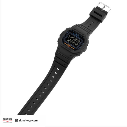 ساعة  سكيمي  1628  رقمية رياضية  (أسود&أسود)