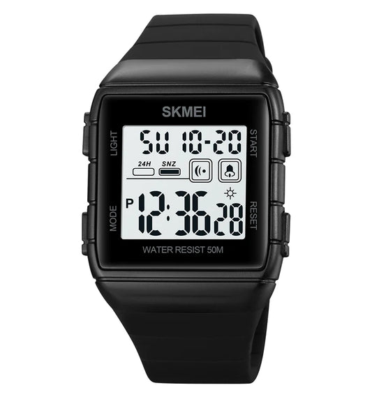 SKMEI 1960 Digital Watch with Silicone Strap, Multifunctional