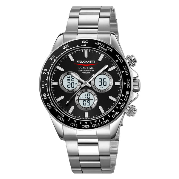 Original SKMEI 2505 Watch (Silver/مينا Black)