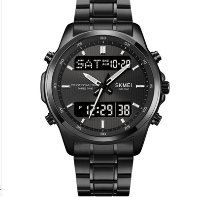 SKMEI 2049 Luxurious Stainless Steel Men's Watch (Black&Black)