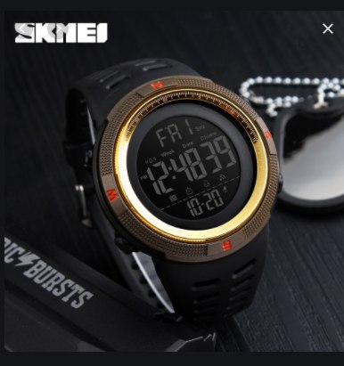 Skmei 1251 (Gold.Black) ساعة رجالي ديجيتال أنيقة