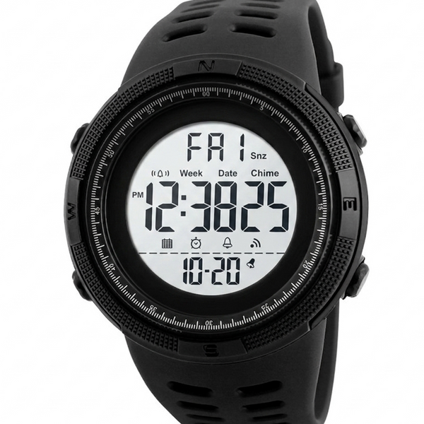 Skmei 1251 Men's Stylish Digital Watch (Black & White)
