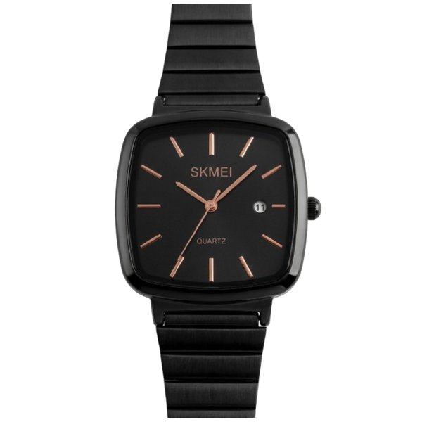 Skmei 2491 Classic Analog Unisex Watch (Black/Gold)