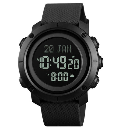 ساعة سكمي 1728 مواقيت الصلاة (أسود&أسود)