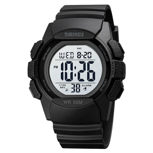SKMEI 1771 ساعة رياضية رقمية يسوار اسود