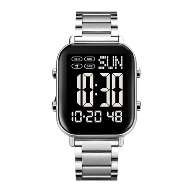 Skmei 2259 Watch (Silver & Black) Digital Classic Stainless Steel