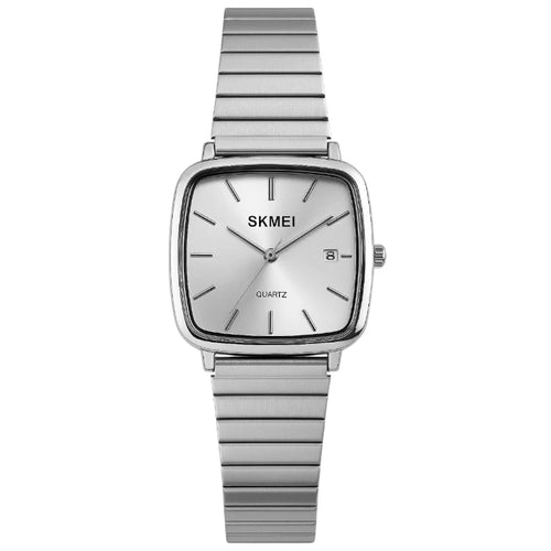 SKMEI 2491 ساعة كلاسيكية فضي بعقارب للجنسين