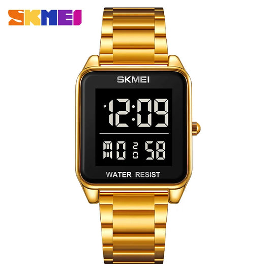 SKMEI 2154 Men's Stainless Steel Watch Gold Multifunction