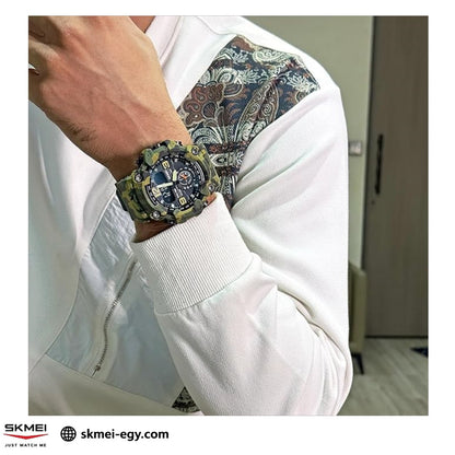 ساعة سكيمي  1637   رياضيه كاجوال مقاومة للماء(أخضر جيشي)