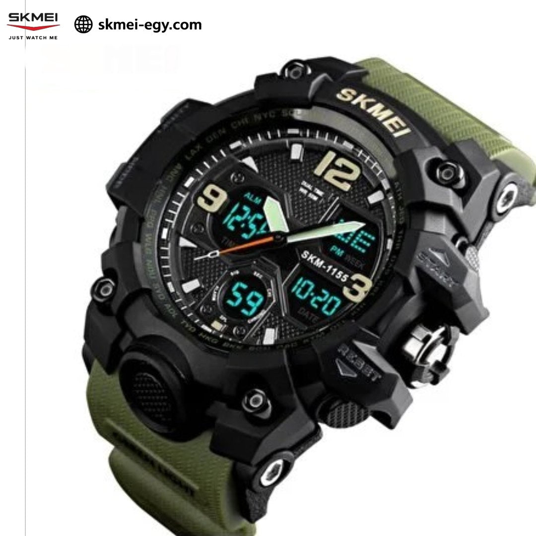 ساعة  سكيمي 1155 رياضية مقاومة للماء  (أخضر)
