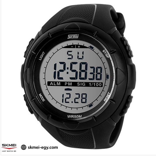 ساعة  سكيمي  1025    رياضية رقمية كاجوال  (أسود)