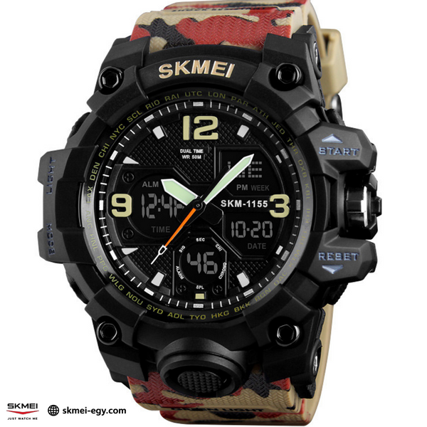 Original SKMEI 1155 Watch (Beige جيشي)