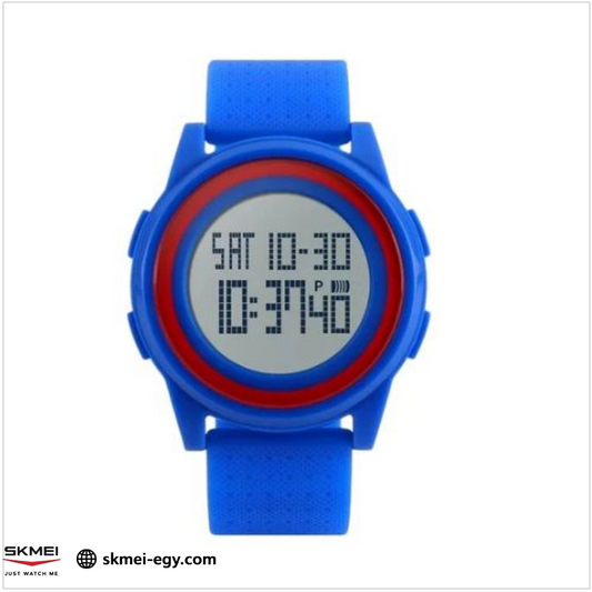 ساعة سكيمي 1206 رقمية رياضية (أزرق &أبيض)